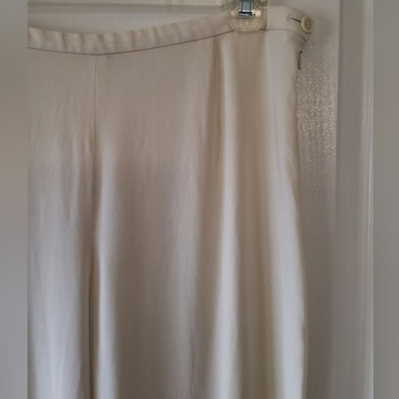 Vintage Giorgio Armani Women Size 14 Ivory‎ Straight Leg Trousers 90s Y2K Luxury - Picture 4 of 12